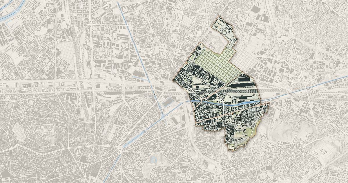 Portrait cartographique de Pantin : relief, eau, forêts, bâti et voies, calculés à partir des données de l'IGN