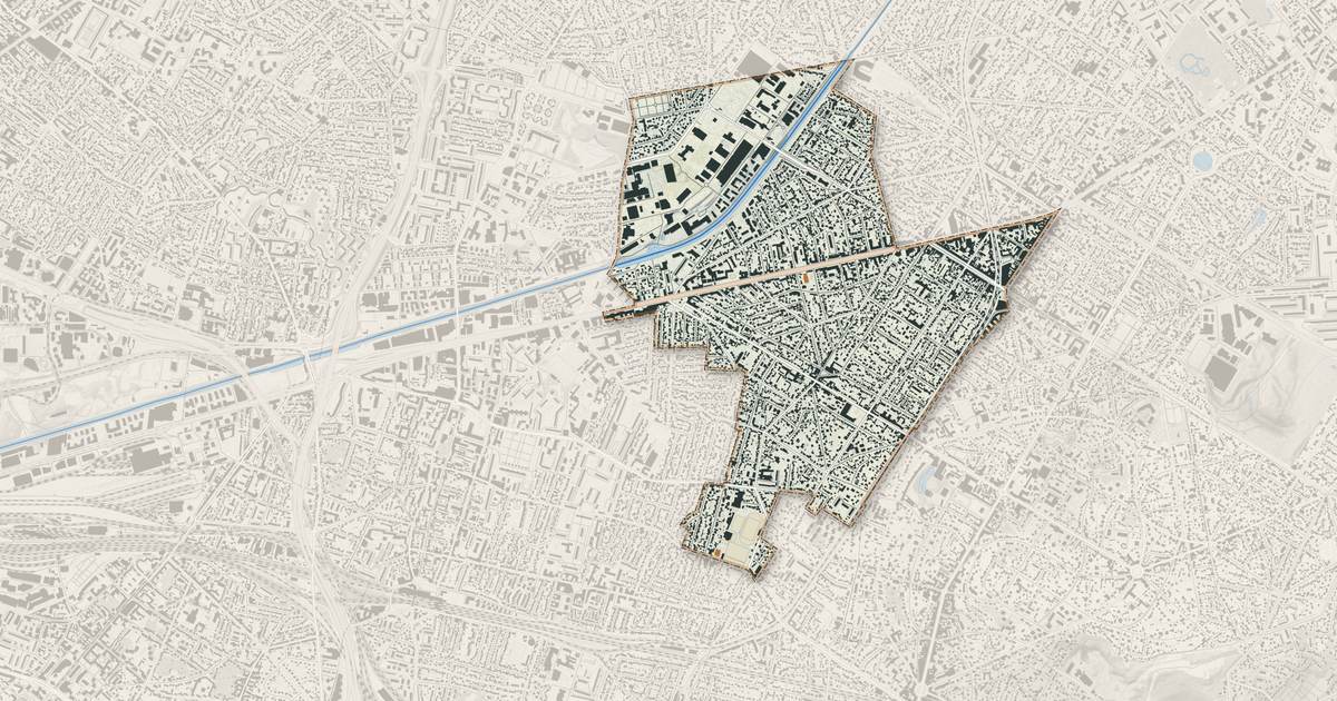 Portrait cartographique de Les Pavillons-sous-Bois : relief, eau, forêts, bâti et voies, calculés à partir des données de l'IGN