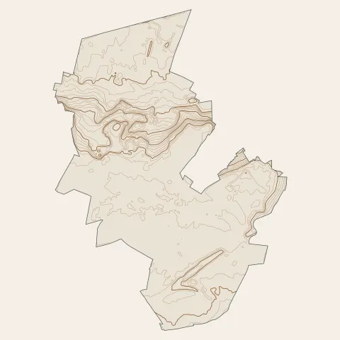 Romainville : courbes de niveau