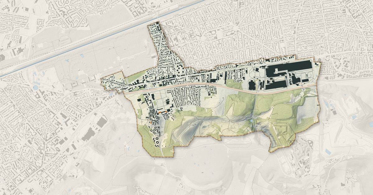 Portrait cartographique de Vaujours : relief, eau, forêts, bâti et voies, calculés à partir des données de l'IGN