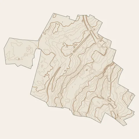 Arcueil : courbes de niveau