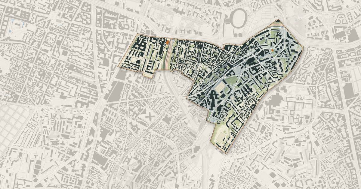 Portrait cartographique de Gentilly : relief, eau, forêts, bâti et voies, calculés à partir des données de l'IGN