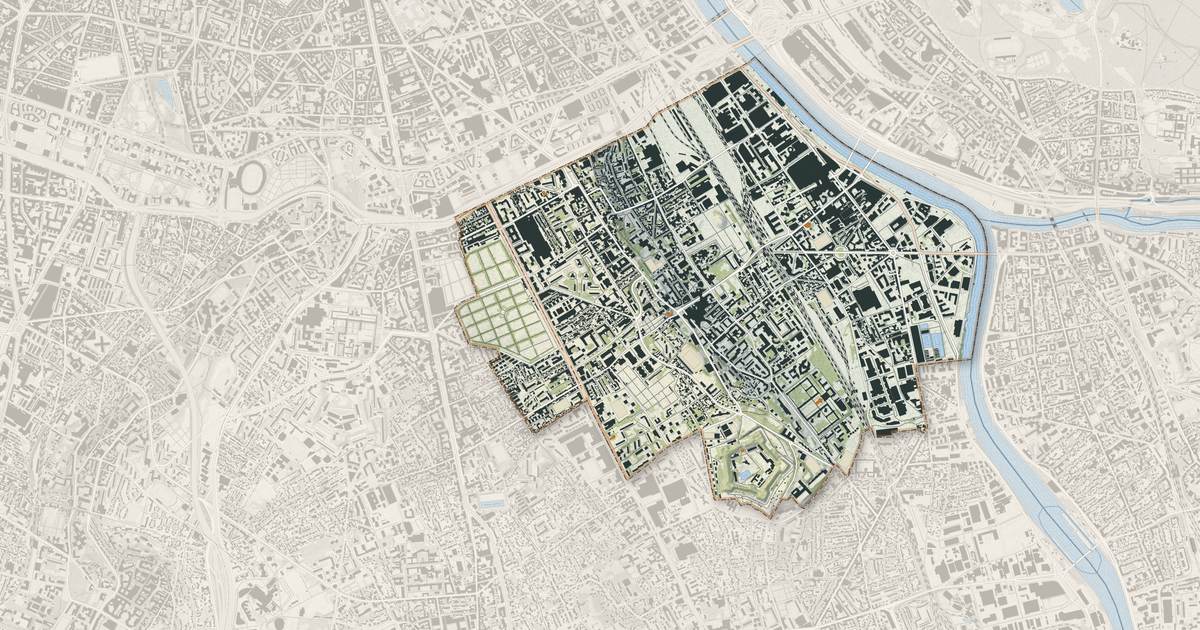 Portrait cartographique de Ivry-sur-Seine : relief, eau, forêts, bâti et voies, calculés à partir des données de l'IGN