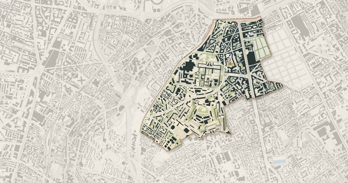 Portrait cartographique de Le Kremlin-Bicêtre : relief, eau, forêts, bâti et voies, calculés à partir des données de l'IGN
