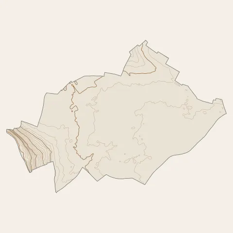 Mandres-les-Roses : courbes de niveau