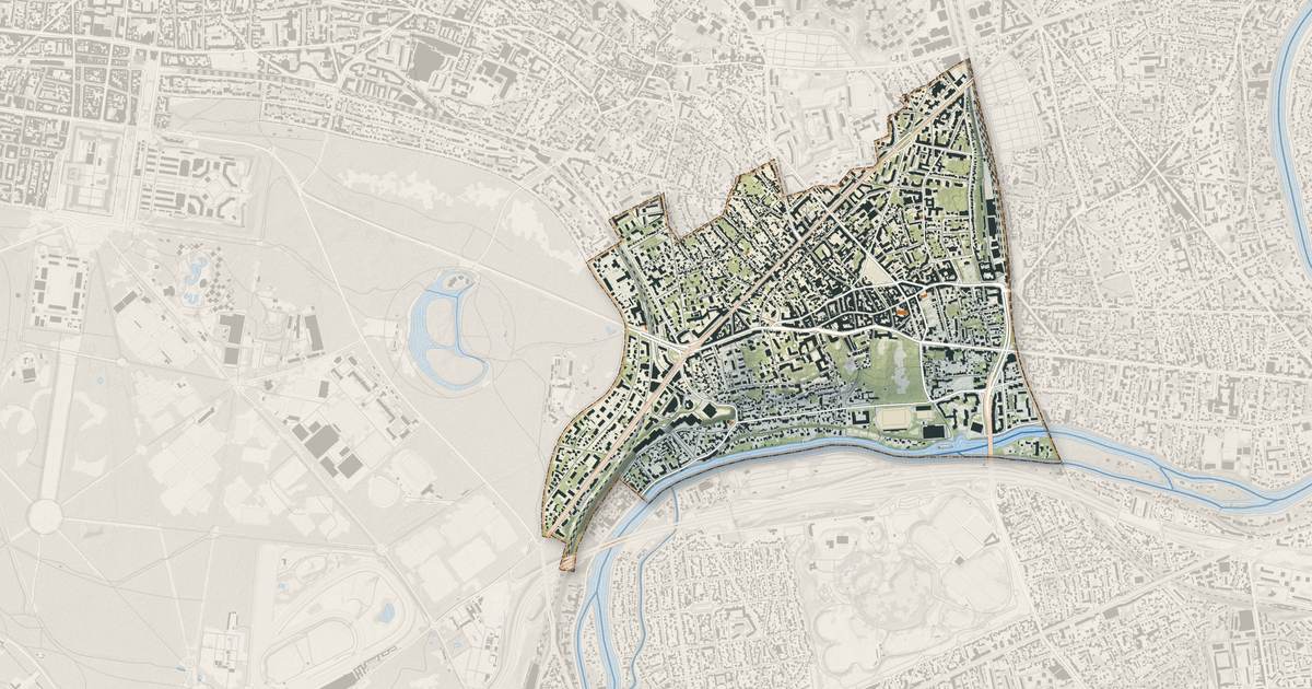 Portrait cartographique de Nogent-sur-Marne : relief, eau, forêts, bâti et voies, calculés à partir des données de l'IGN
