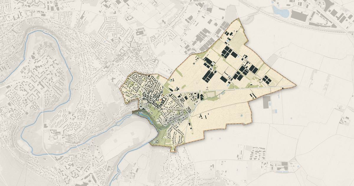 Portrait cartographique de Périgny : relief, eau, forêts, bâti et voies, calculés à partir des données de l'IGN