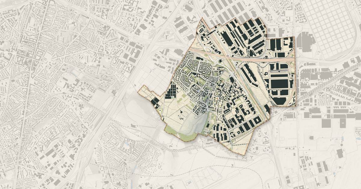 Portrait cartographique de Rungis : relief, eau, forêts, bâti et voies, calculés à partir des données de l'IGN
