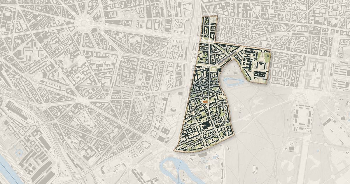 Portrait cartographique de Saint-Mandé : relief, eau, forêts, bâti et voies, calculés à partir des données de l'IGN