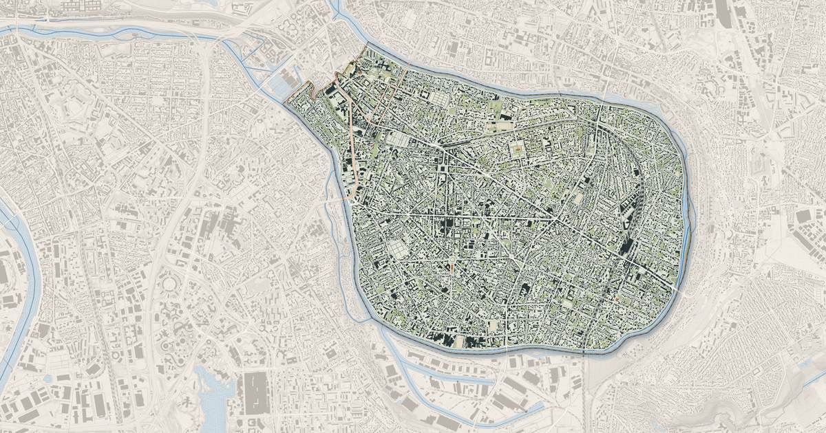 Portrait cartographique de Saint-Maur-des-Fossés : relief, eau, forêts, bâti et voies, calculés à partir des données de l'IGN