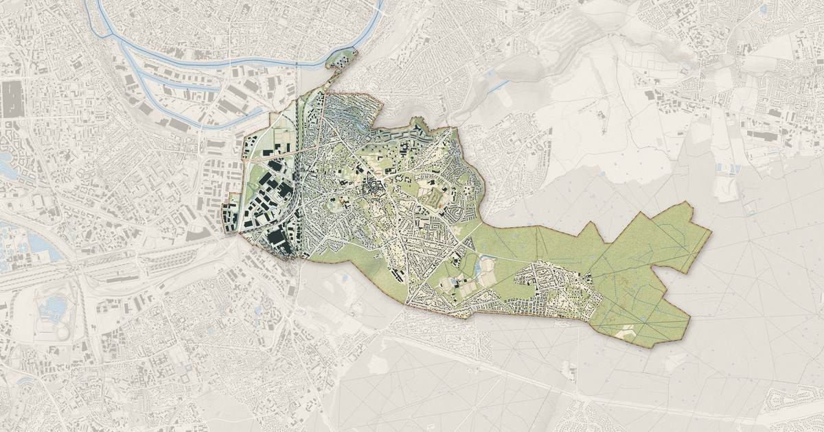 Portrait cartographique de Sucy-en-Brie : relief, eau, forêts, bâti et voies, calculés à partir des données de l'IGN