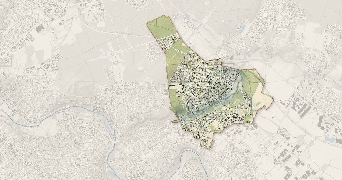 Portrait cartographique de Villecresnes : relief, eau, forêts, bâti et voies, calculés à partir des données de l'IGN