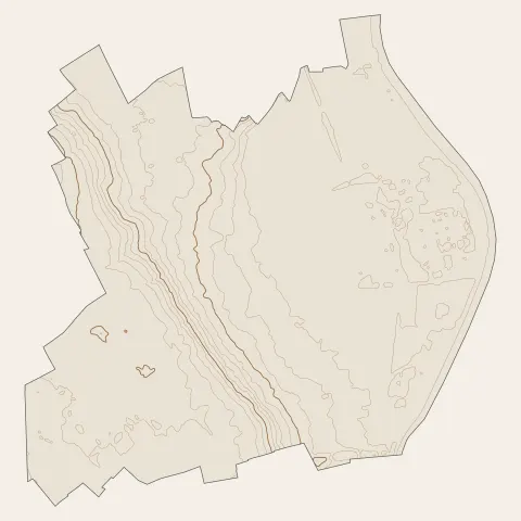 Vitry-sur-Seine : courbes de niveau