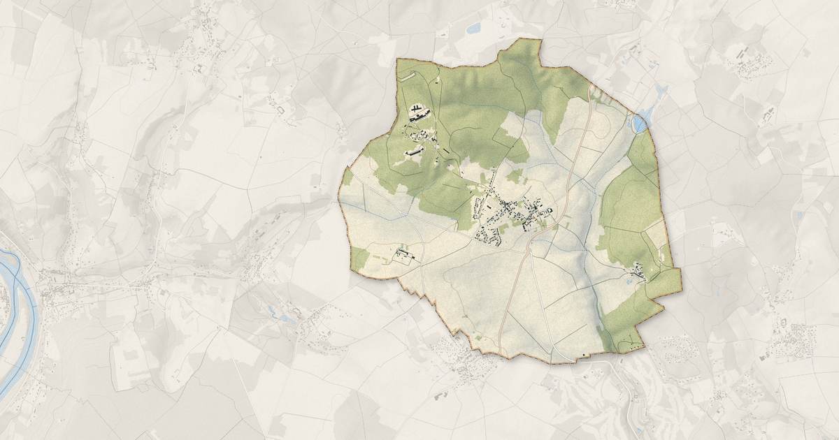 Portrait cartographique de Aincourt : relief, eau, forêts, bâti et voies, calculés à partir des données de l'IGN
