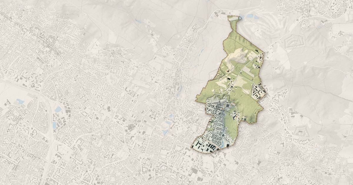 Portrait cartographique de Andilly : relief, eau, forêts, bâti et voies, calculés à partir des données de l'IGN