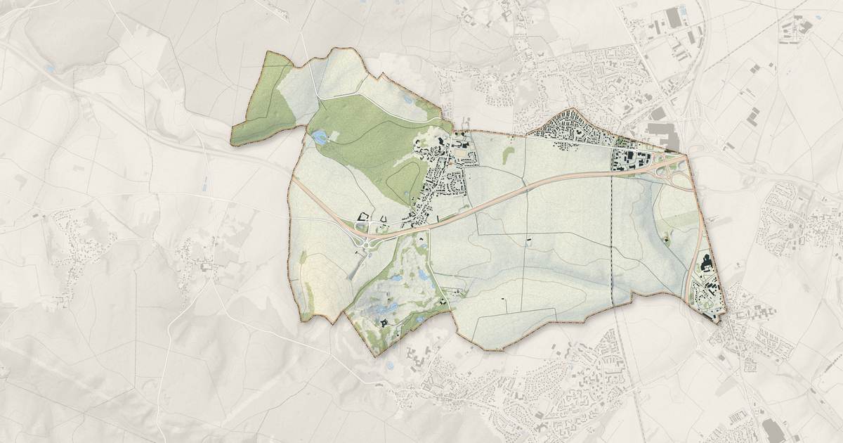 Portrait cartographique de Baillet-en-France : relief, eau, forêts, bâti et voies, calculés à partir des données de l'IGN
