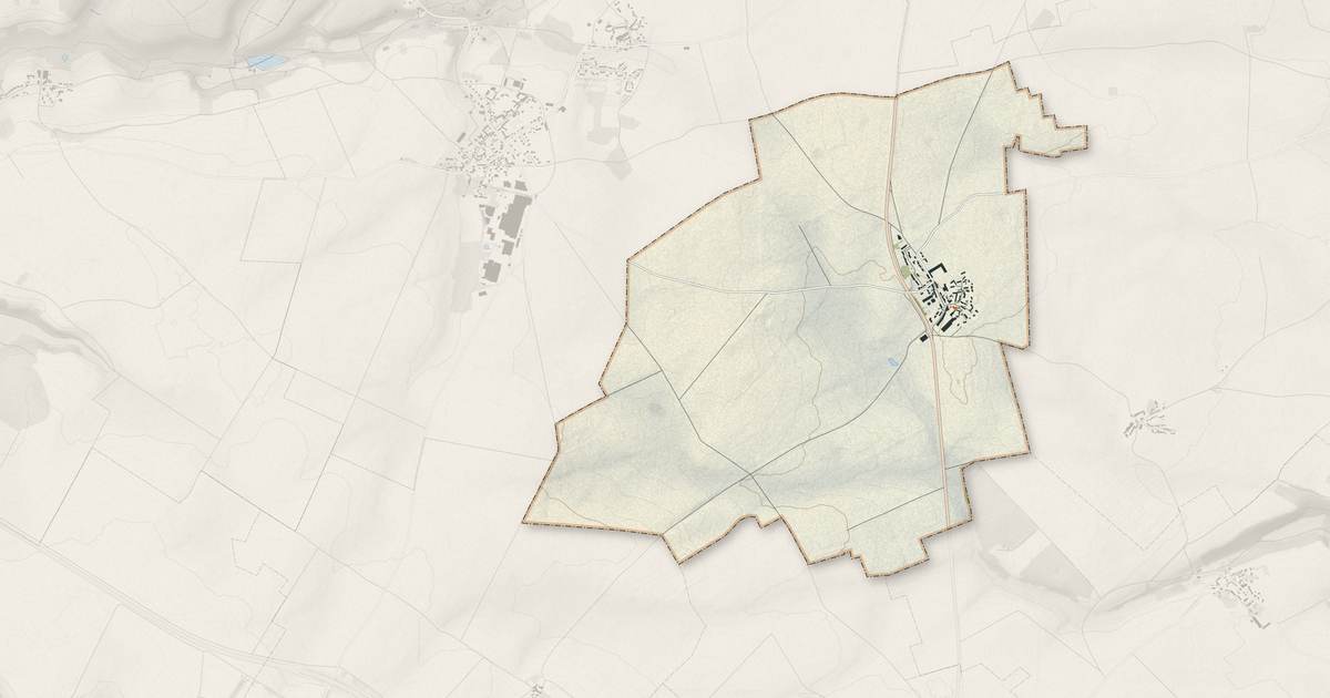 Portrait cartographique de Le Bellay-en-Vexin : relief, eau, forêts, bâti et voies, calculés à partir des données de l'IGN