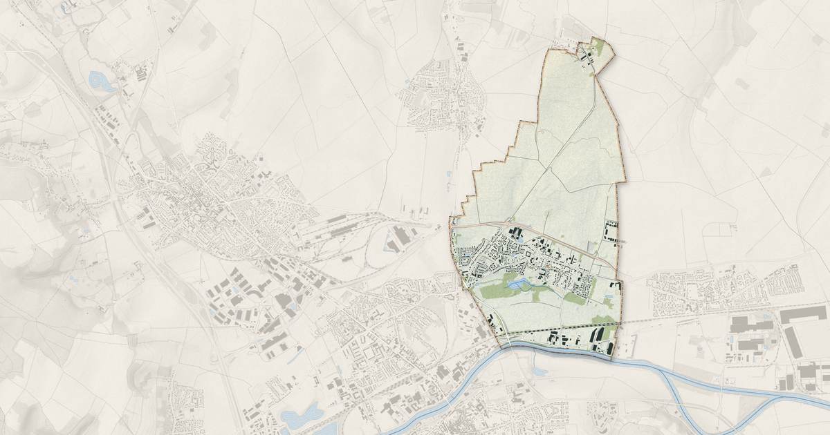 Portrait cartographique de Bernes-sur-Oise : relief, eau, forêts, bâti et voies, calculés à partir des données de l'IGN