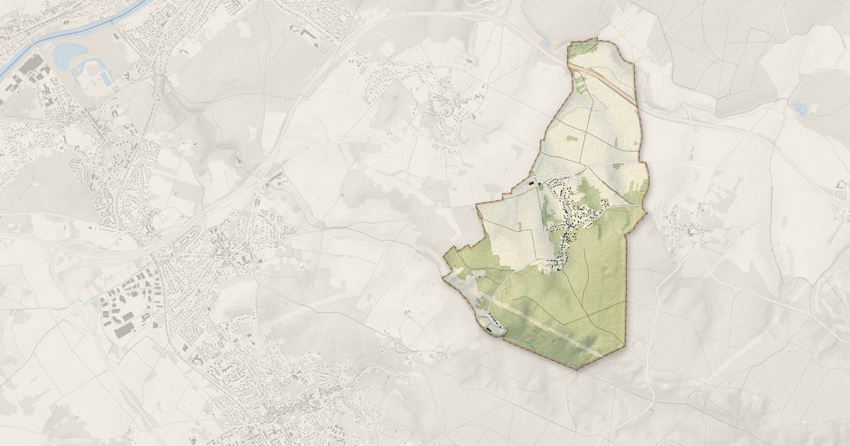 Portrait cartographique de Béthemont-la-Forêt : relief, eau, forêts, bâti et voies, calculés à partir des données de l'IGN