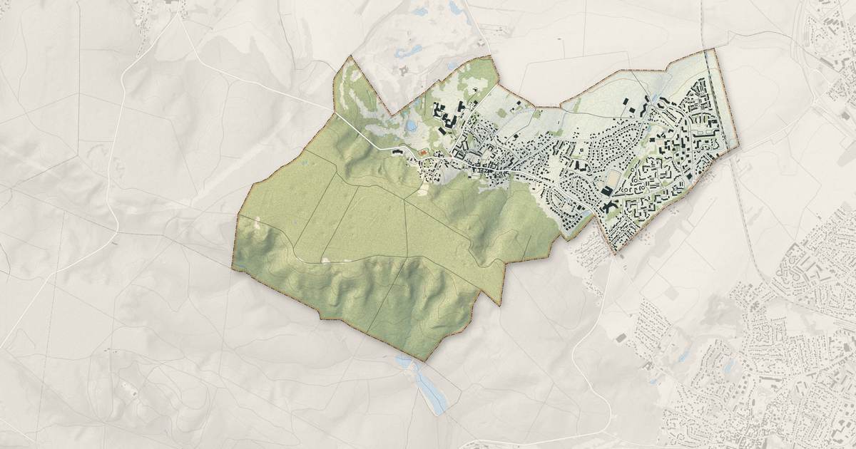 Portrait cartographique de Bouffémont : relief, eau, forêts, bâti et voies, calculés à partir des données de l'IGN