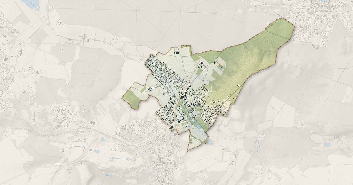 Portrait cartographique de Chaumontel : relief, eau, forêts, bâti et voies, calculés à partir des données de l'IGN