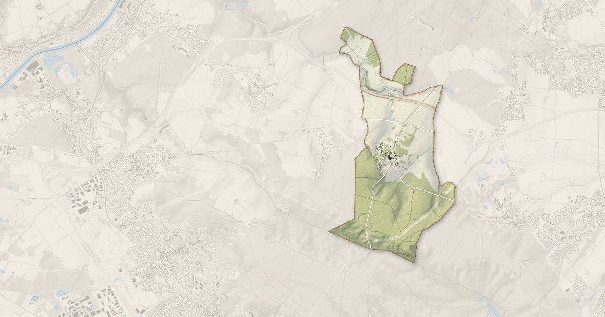 Portrait cartographique de Chauvry : relief, eau, forêts, bâti et voies, calculés à partir des données de l'IGN