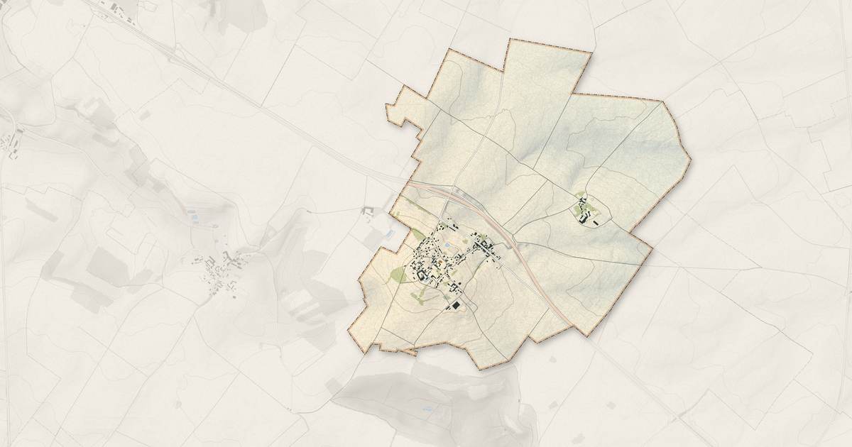 Portrait cartographique de Cléry-en-Vexin : relief, eau, forêts, bâti et voies, calculés à partir des données de l'IGN