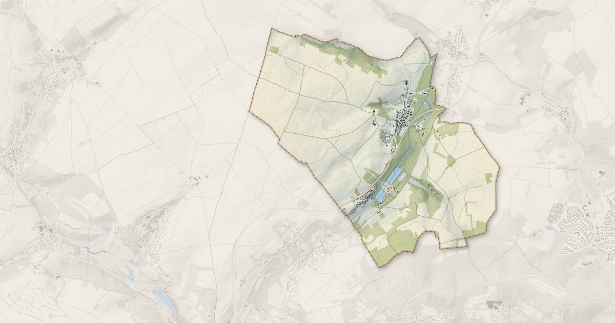 Portrait cartographique de Condécourt : relief, eau, forêts, bâti et voies, calculés à partir des données de l'IGN