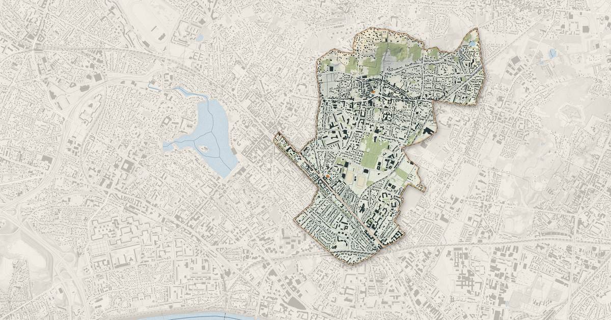 Portrait cartographique de Deuil-la-Barre : relief, eau, forêts, bâti et voies, calculés à partir des données de l'IGN