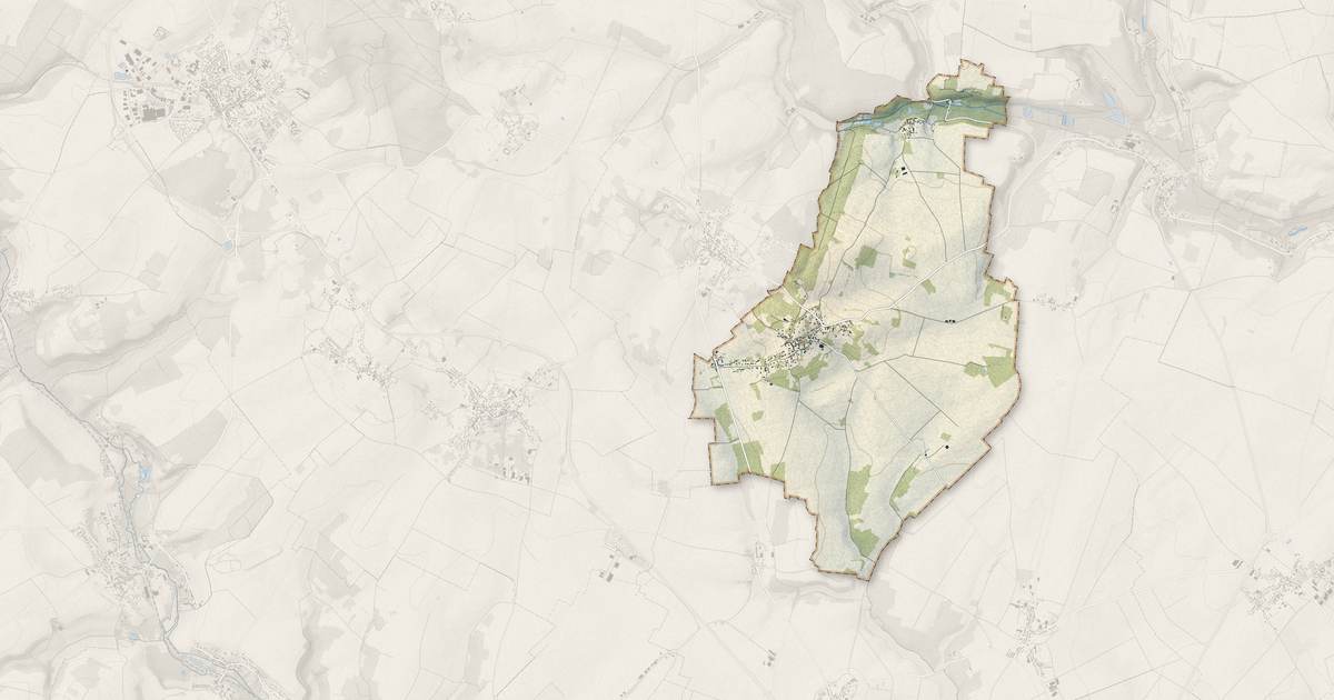 Portrait cartographique de Épiais-Rhus : relief, eau, forêts, bâti et voies, calculés à partir des données de l'IGN