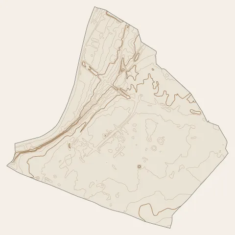 Éragny-sur-Oise : courbes de niveau