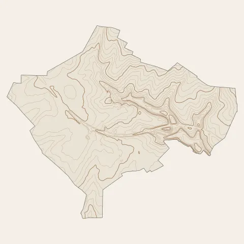 Fontenay-en-Parisis : courbes de niveau
