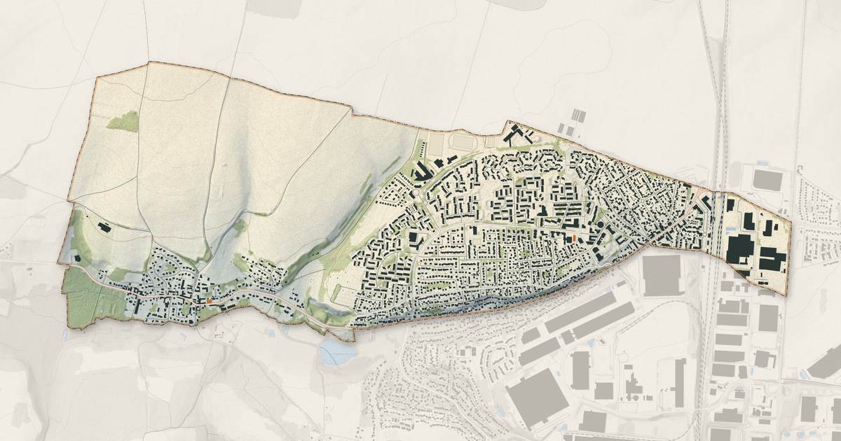 Portrait cartographique de Fosses : relief, eau, forêts, bâti et voies, calculés à partir des données de l'IGN