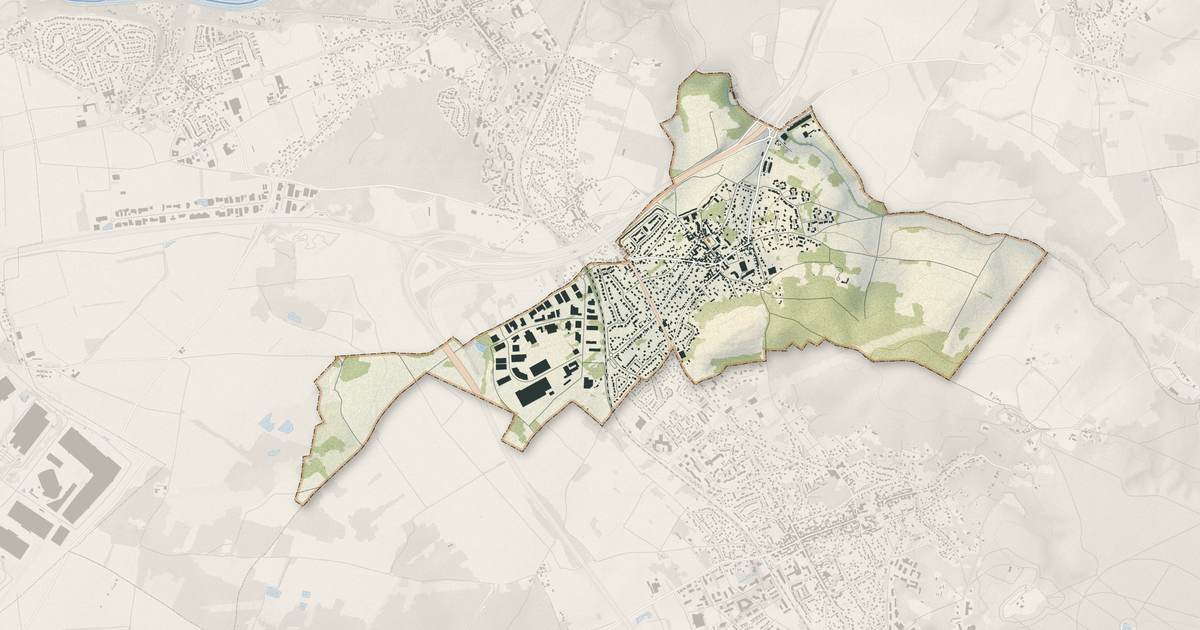 Portrait cartographique de Frépillon : relief, eau, forêts, bâti et voies, calculés à partir des données de l'IGN