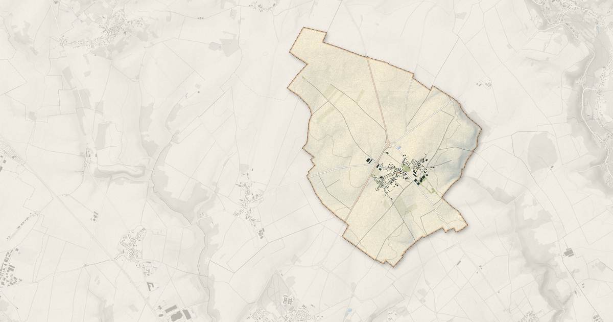 Portrait cartographique de Hérouville-en-Vexin : relief, eau, forêts, bâti et voies, calculés à partir des données de l'IGN