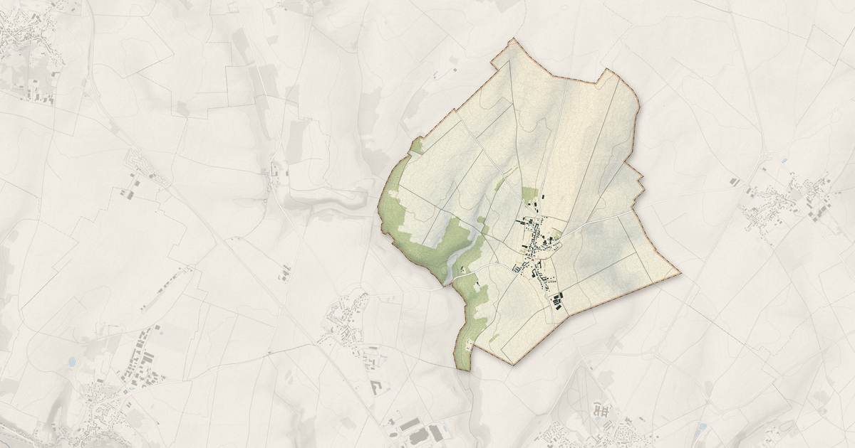Portrait cartographique de Livilliers : relief, eau, forêts, bâti et voies, calculés à partir des données de l'IGN