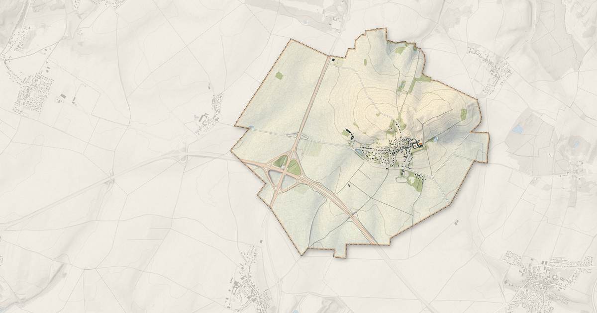 Portrait cartographique de Mareil-en-France : relief, eau, forêts, bâti et voies, calculés à partir des données de l'IGN