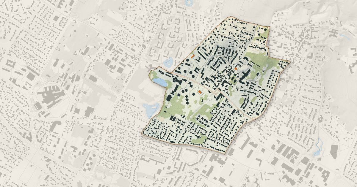 Portrait cartographique de Margency : relief, eau, forêts, bâti et voies, calculés à partir des données de l'IGN