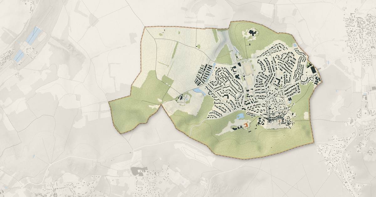 Portrait cartographique de Menucourt : relief, eau, forêts, bâti et voies, calculés à partir des données de l'IGN