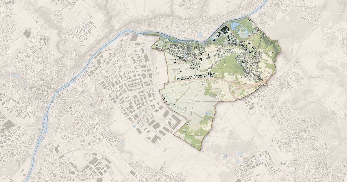 Portrait cartographique de Méry-sur-Oise : relief, eau, forêts, bâti et voies, calculés à partir des données de l'IGN