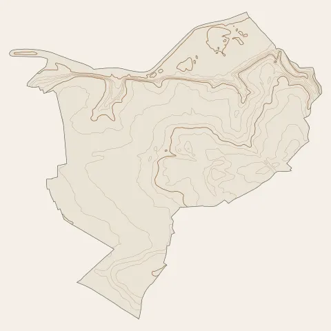 Méry-sur-Oise : courbes de niveau