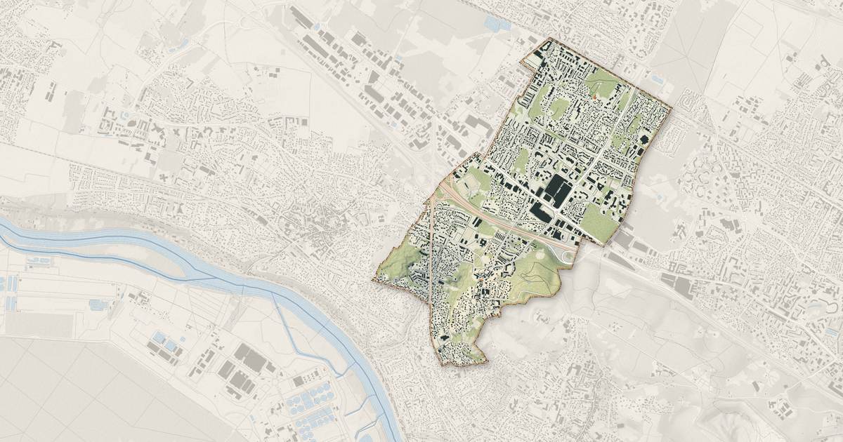 Portrait cartographique de Montigny-lès-Cormeilles : relief, eau, forêts, bâti et voies, calculés à partir des données de l'IGN