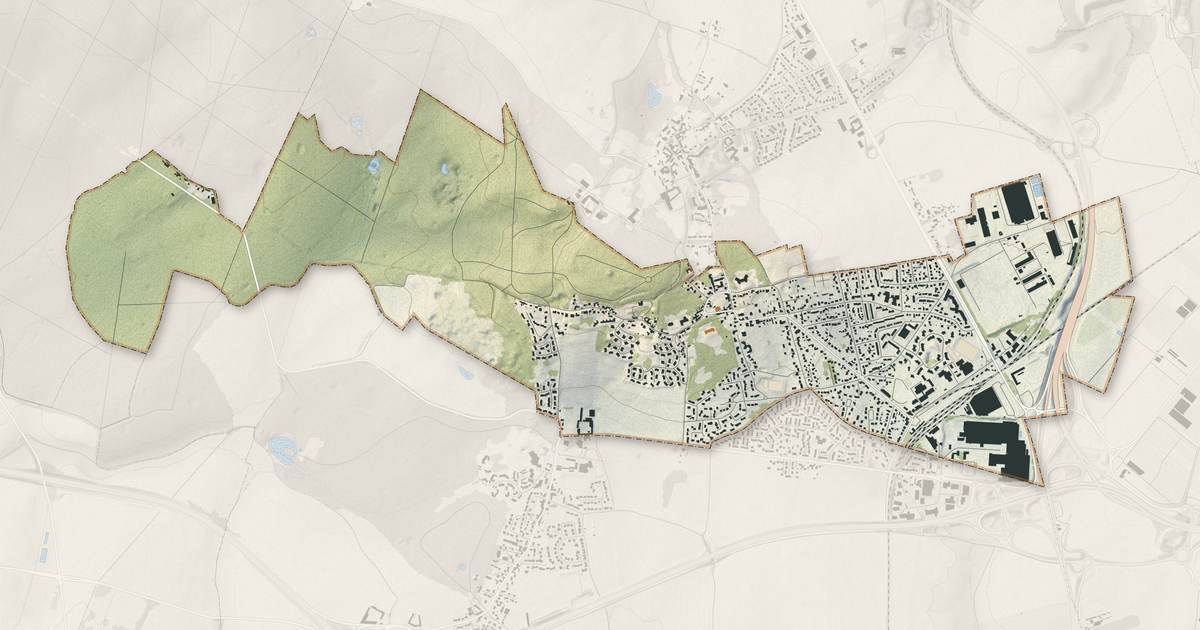 Portrait cartographique de Montsoult : relief, eau, forêts, bâti et voies, calculés à partir des données de l'IGN