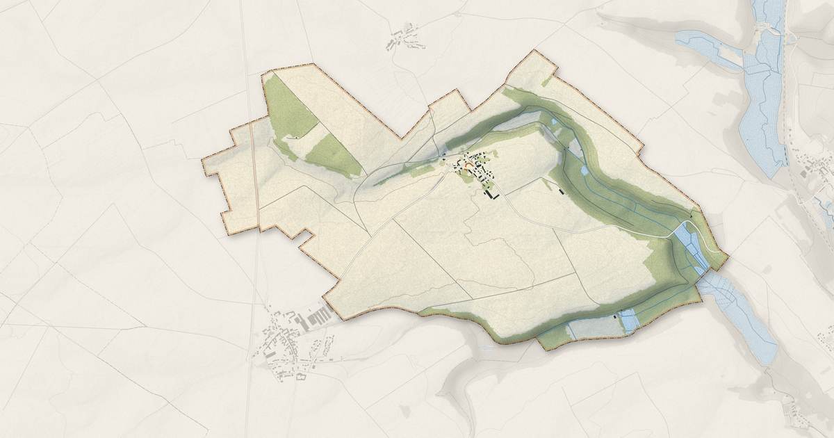 Portrait cartographique de Moussy : relief, eau, forêts, bâti et voies, calculés à partir des données de l'IGN