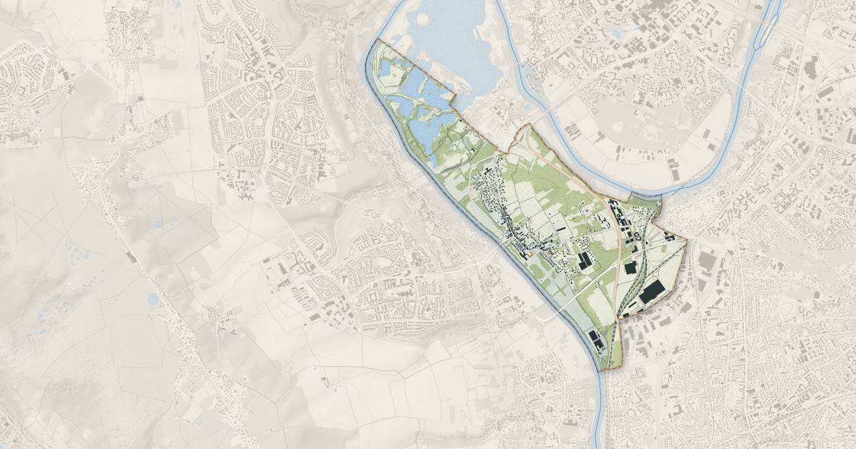 Portrait cartographique de Neuville-sur-Oise : relief, eau, forêts, bâti et voies, calculés à partir des données de l'IGN