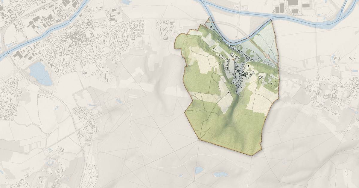 Portrait cartographique de Noisy-sur-Oise : relief, eau, forêts, bâti et voies, calculés à partir des données de l'IGN