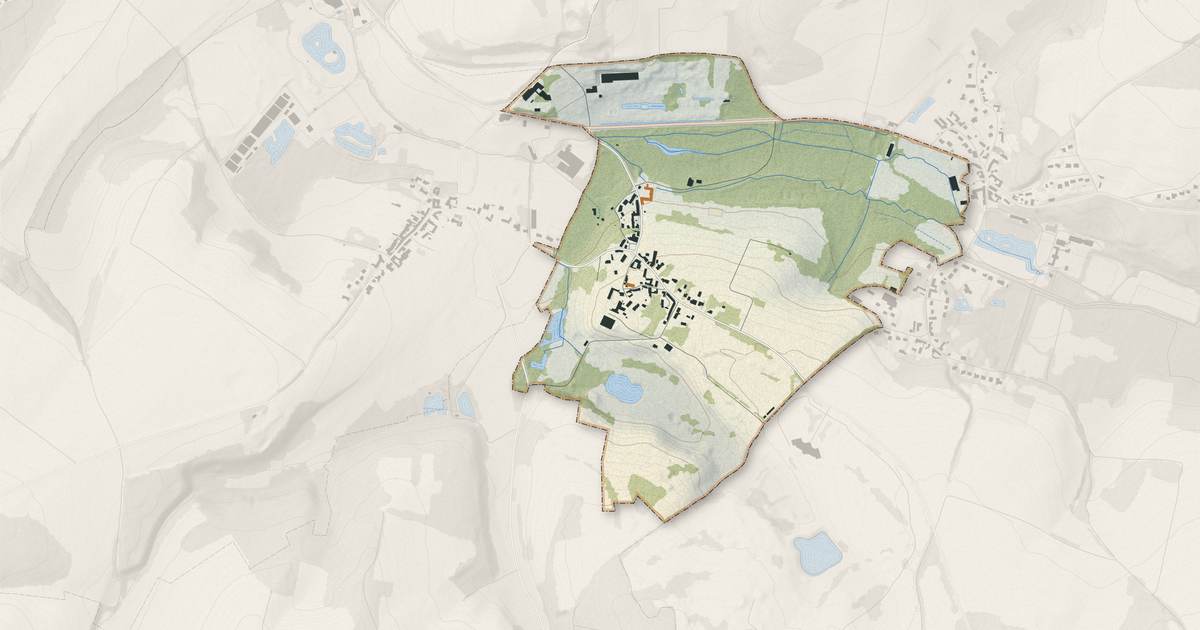 Portrait cartographique de Le Plessis-Luzarches : relief, eau, forêts, bâti et voies, calculés à partir des données de l'IGN