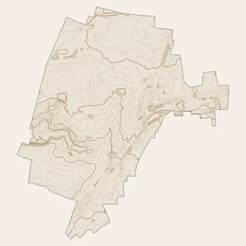 Roissy-en-France : courbes de niveau