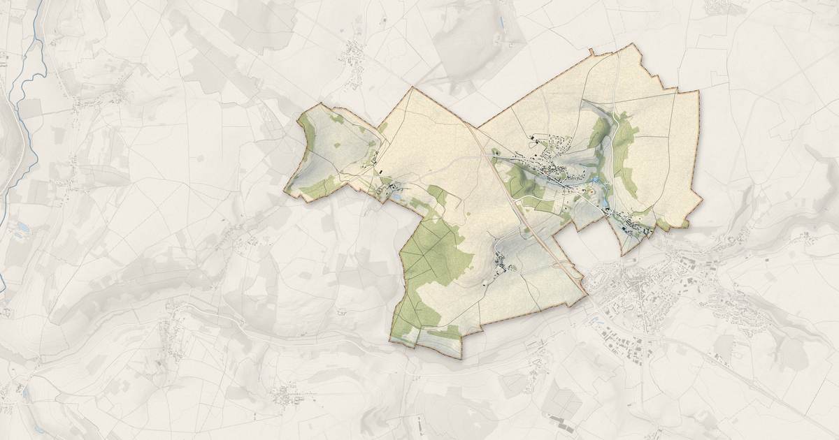 Portrait cartographique de Saint-Gervais : relief, eau, forêts, bâti et voies, calculés à partir des données de l'IGN