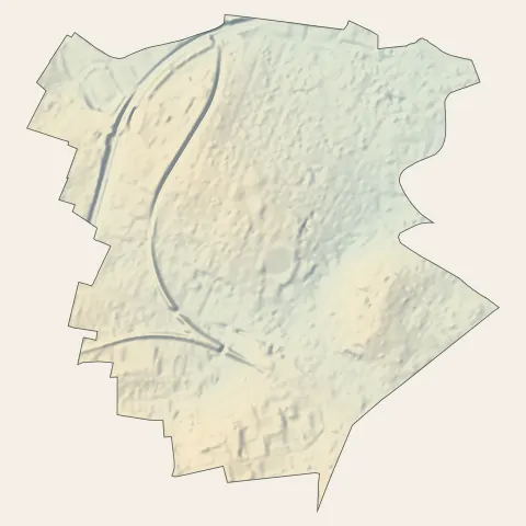 Saint-Gratien : relief
